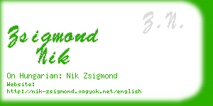 zsigmond nik business card